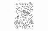 Sagittarius Coloring Page SVG Cut  By Creative Fabrica Crafts sketch template