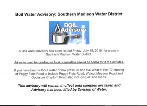 Boil Water Advisory 7-15-2016 ...