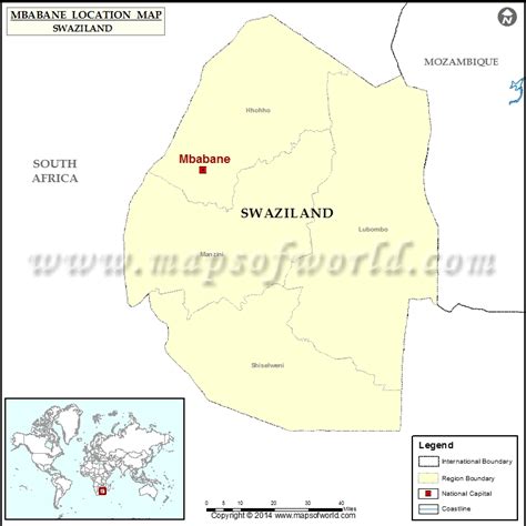 Where is Mbabane | Location of Mbabane in Swaziland Map