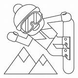 Snowboarder coloring Page  ColouringPages sketch template