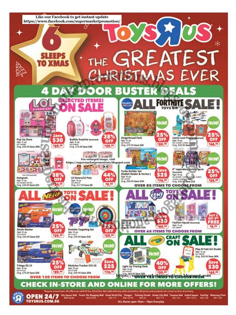 Toys R Us Christmas Sale 19 - 22 December 2019 ~ Supermarket Promotions