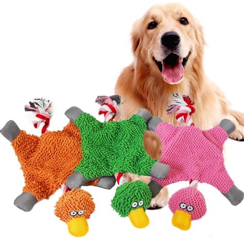 Hot 3 Colors Lovely Pet Supply 32*19cm Duck Dog Toys 1PC Cute With Rope ...