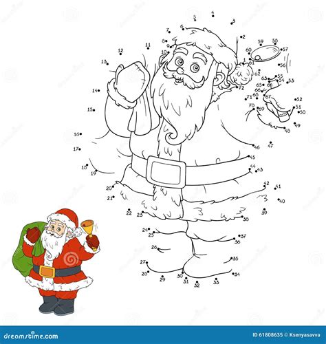 Numbers Game for Children: Santa Claus Stock Vector - Illustration of ...