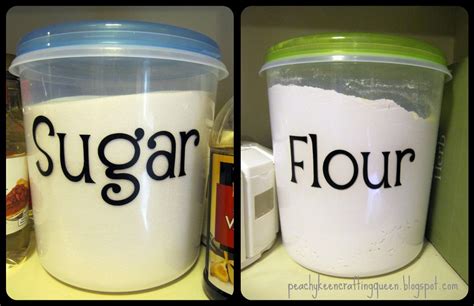 Peachy Keen Crafting Queens: Flour and Sugar Containers