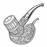 Smoking Pipe Coloring Page 39942 32074 sketch template