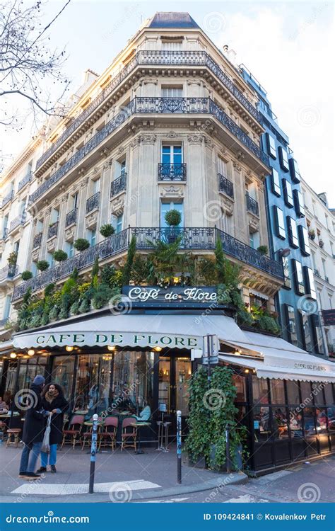 The Famous Cafe De Flore , Paris, France. Editorial Photo - Image of brasserie, cuisine: 109424841