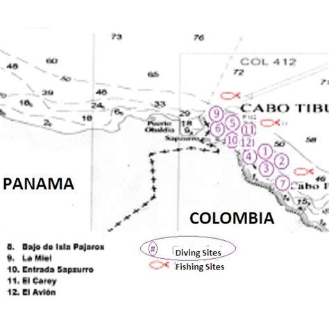 Map of coral reefs in Capurganá, Colombia... | Download Scientific Diagram