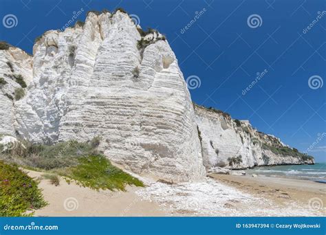 Pizzomunno Rock Cliff by the Beach, Vieste, Gargano, Apulia, Italy Stock Photo - Image of nature ...