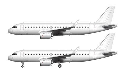 Airbus A320 NEO blank illustration templates – Norebbo