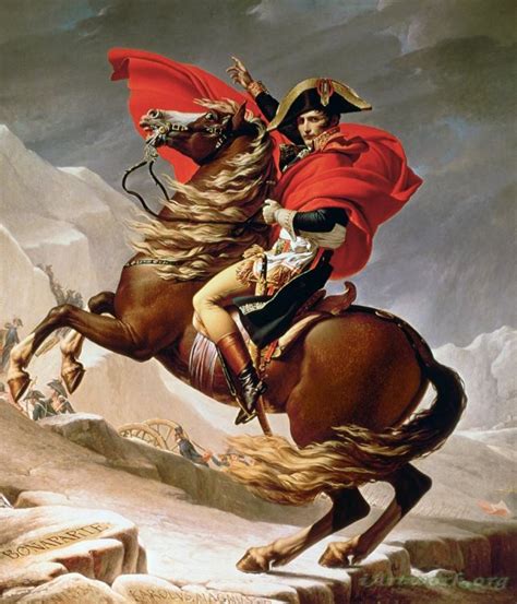 Jacques Louis David Napoleon Crossing the Alps Painting - iArtWork.org