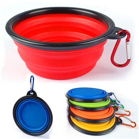 50pcs 100pcs Wholesale Collapsible Silicone Pet Bowl Feeding Water Dish ...