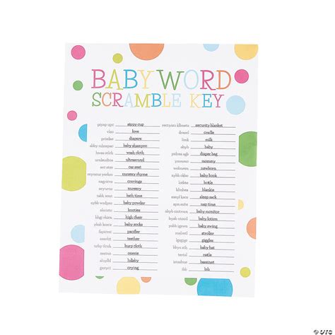 Baby Word Scramble Baby Shower Game 24 Sheets | ubicaciondepersonas ...