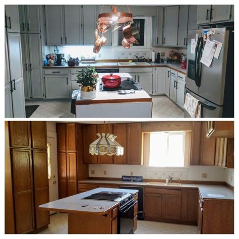 Painting Oak Cabinets Before And After – Warehouse of Ideas