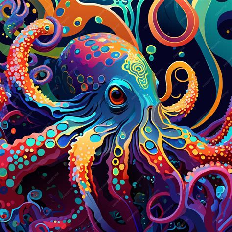 Premium Vector | Colorful octopus vector