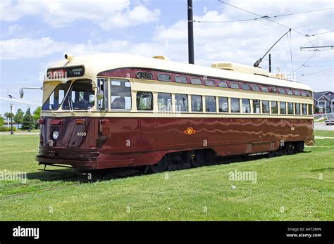 Environmentally friendly Electric powered trolley cars in downtown ...