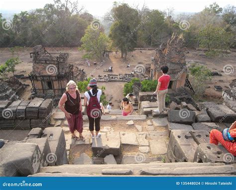 Extremely Steep Staircase at Phnom Bakheng, Angkor, at Year 2008. since the Stair Was Replaced ...