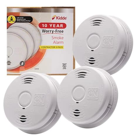 Kidde Hardwire Ionization Smoke Detectors with Battery Backup and Front Battery Door, 6 Pack ...