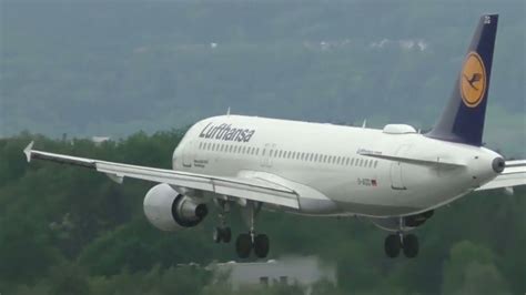 Lufthansa Airbus A320 Landing at Zurich Airport - YouTube