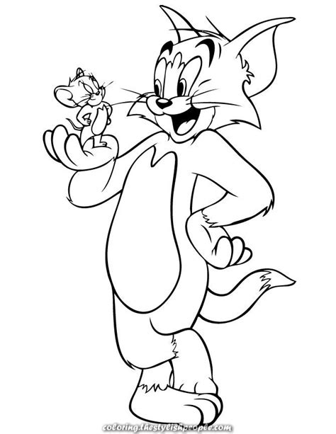 Charismatic Tom and Jerry Cartoon Coloring Web page | Free printable coloring pages | Cartoon ...