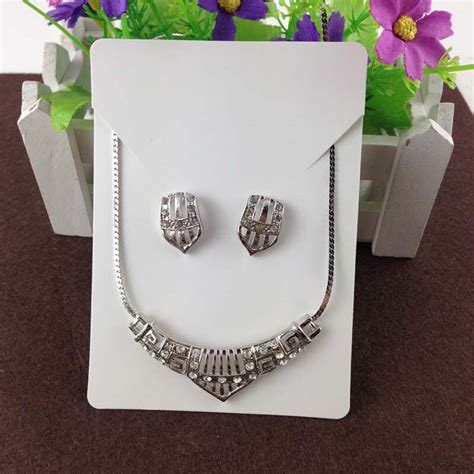 Kraft White Blank Jewelry Cards Bigger Size Necklace Earring Card ...