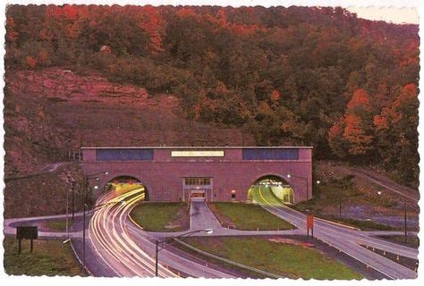 The Allegheny Tunnel at dusk, Pennsylvania Turnpike Commission | Bedford county, Mifflin county