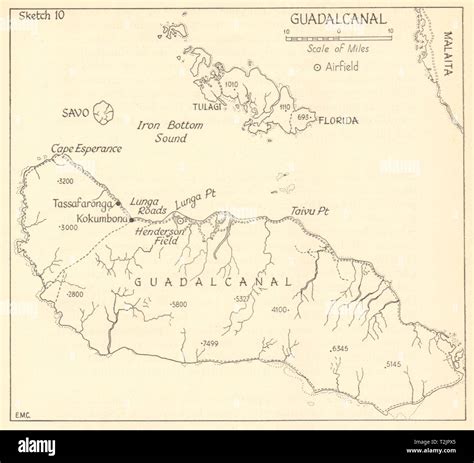 Guadalcanal Campaign Map