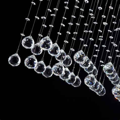 Modern Rectangular Crystal Chandelier - Ceiling Light | Sofary