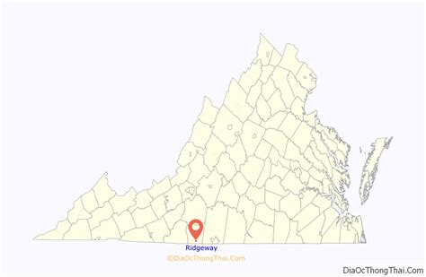 Map of Ridgeway town, Virginia - Thong Thai Real