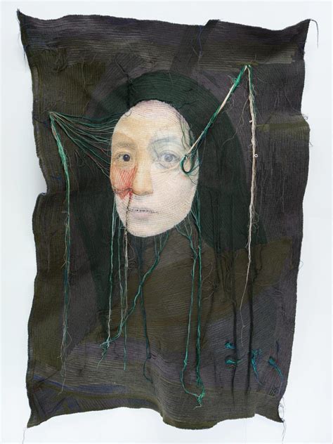 Loose Threads Dangle from Bizarrely Expressive Portraits Sewn by Yoon ...