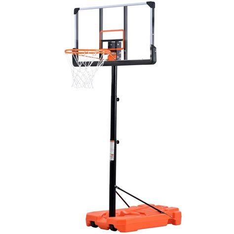 6.6 ft. to 10 ft. Height Adjustment 120 in. H Portable Basketball Hoop and Goal Outdoor ...