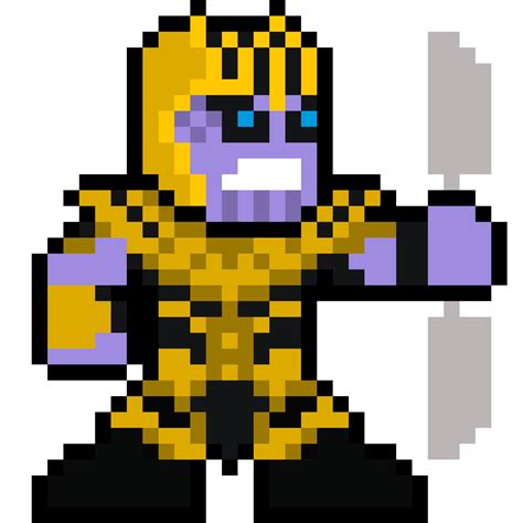 Thanos | Dibujos pixelados, Arte pixel, Dibujos