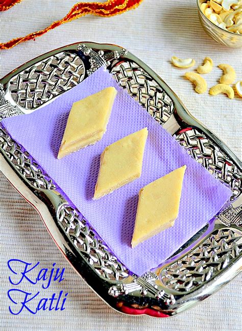 KAJU KATLI | DIWALI SWEETS RECIPES | Chitra's Food Book