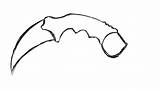 Karambit Knife Coloring Page Ultra Pages Sketch sketch template