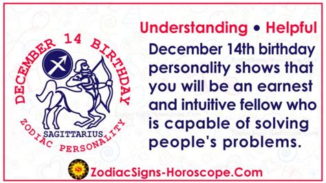 December 14 Zodiac (Sagittarius) Horoscope Birthday Personality and Lucky Things