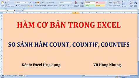 Cách sử dụng hàm Count, Countif va Countifs trong Excel - YouTube