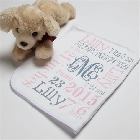 Personalized Baby Blankets With Birth Information - BABYZF