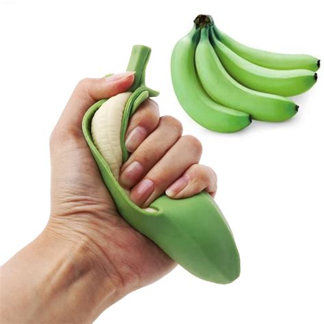 Funny Plastic Half Peeling Wacky Simulation Realistic Banana Green-in Gags & Practical Jokes ...