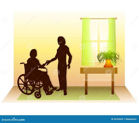 Home Healthcare Care Support 2 Stock Illustration - Illustration of females, elderly: 4525669