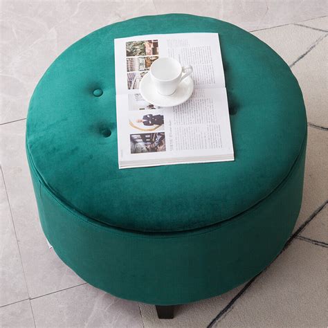 Velvet Large XL Chesterfield Coffee Table Storage Unit Ottoman Footstool Pouffe | eBay