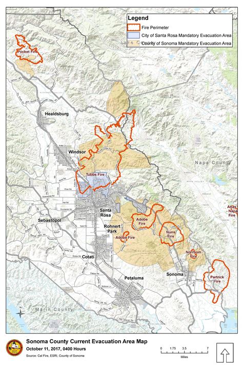 Current Fire Map Sonoma County - Map of world