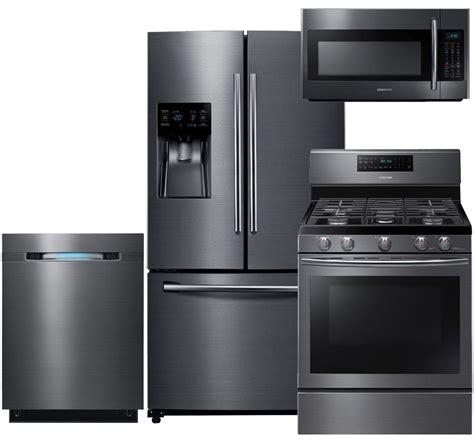 Samsung Appliance RF263BEAESG4PCKIT2 Black Stainless Steel Series ...