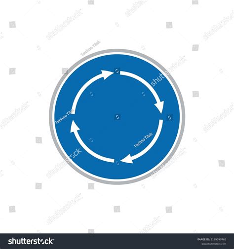 Roundabout Vector Road Sign Vector Stock Vector (Royalty Free ...