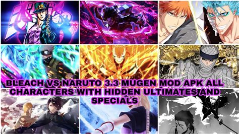 Bleach Vs Naruto 3.3 Mugen Mod Apk - All Characters(All Hidden Ultimate And Specials Attacks ...