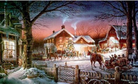 Old Fashioned Christmas | Terry redlin, Christmas scenes, Holiday art