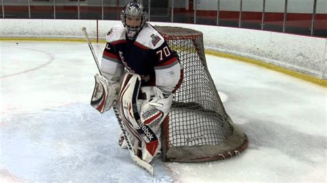 Ice Hockey Drill - Push, Stop, Recovery Goalie Drill - YouTube