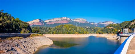 Swamp in Sau Reservoir, Catalonia, Spain. Stock Image - Image of ...