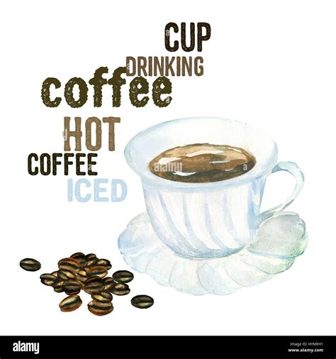 Watercolor coffee cup Stock Photo - Alamy