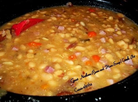 Great Northern Bean N Ham Soup / Crock Pot Recipe | Just A Pinch Recipes