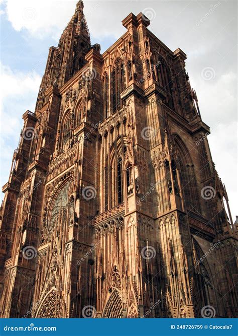 The Main Cathedral of Strasbourg France. Romanesque and Gothic ...