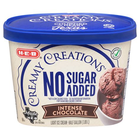 H-E-B Creamy Creations No Sugar Added Light Ice Cream - Intense ...